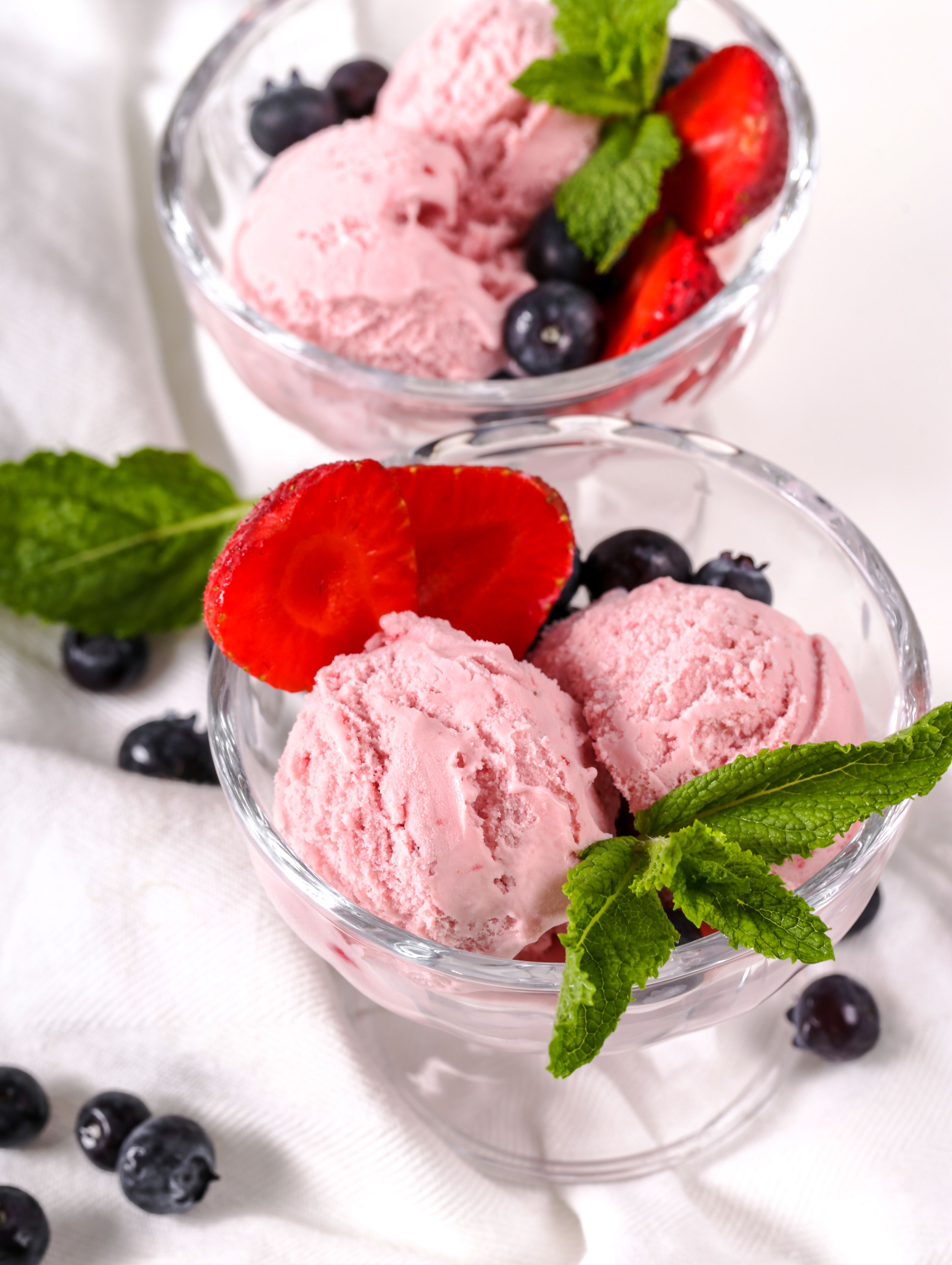 Sorbet fraise vanille au sirop d’agave