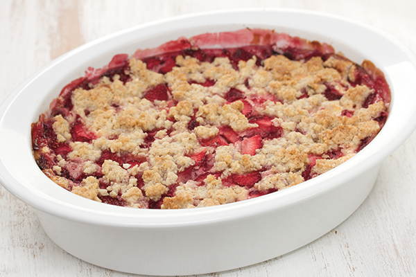 Crumble fraise et rhubarbe