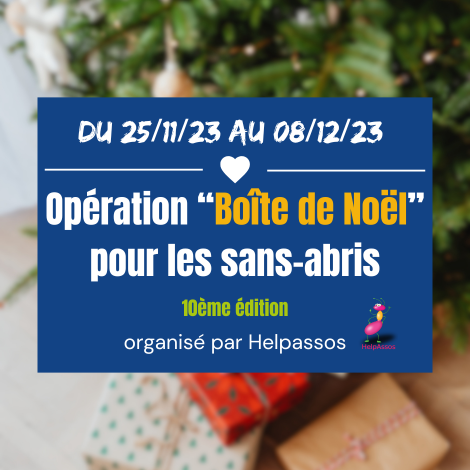 Opération "Boîtes de Noël" pour les sans-abris !