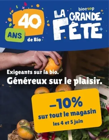 40 ans Biocoop, 2 jours exceptionnels