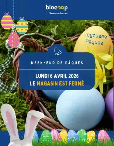 Fermeture lundi 6 avril 2026