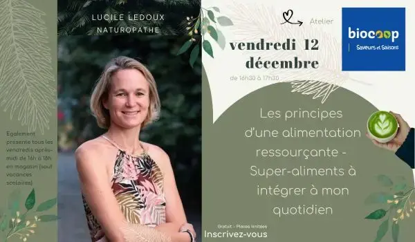 Atelier : Les principes d'une alimentation ressourçante - Super aliments à intégrer à mon quotidien