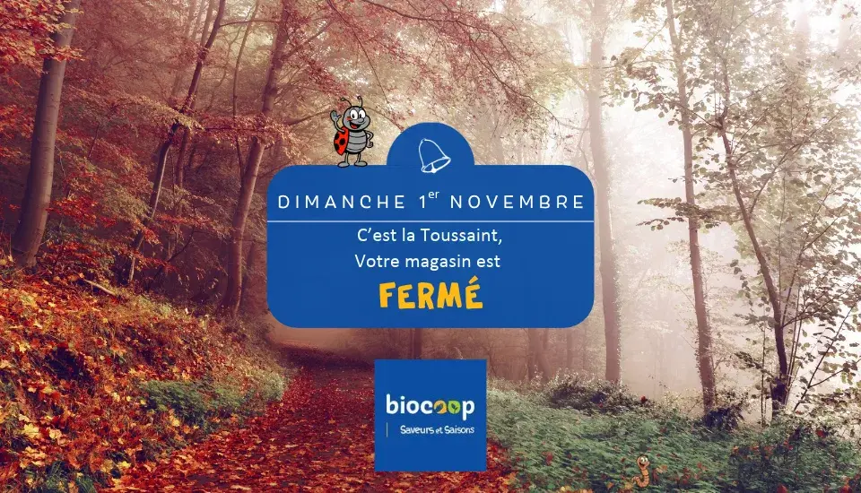 Fermeture magasin 01/11/2026